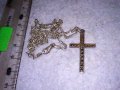Стар МАРКАЗИТЕН СРЕБЪРЕН АРТ КРЪСТ СРЕБРО 925 с АВТОРСКА СРЕБЪРНА 925 КАРТИЕ ПЛЕТКА ВЕРИЖКА 38533, снимка 4