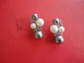 Страхотни обеци обици с перли и камъни , снимка 5
