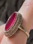 Пръстен от сребро, съветски красив, снимка 6