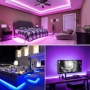 RGB LED лента Mood Lights с дистанционно управление – USB захранване, многоцветно амбиентно осветлен, снимка 8