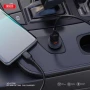 Зарядно устройство за кола комплект XO CC56 PD 30W QC 1x USB 1x USB-C с кабел USB - USB-C, Черен, снимка 1