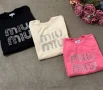 овърсайз памучна блуза miu miu , снимка 2