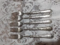 Стари антикварни посребрени вилици 5 + 1, снимка 6