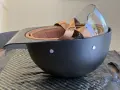 Каска за мотоциклет тип канче с козирка и слюда, снимка 1