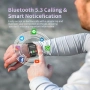 Нов черен мъжки Смарт часовник 1.85 HD Bluetooth разговори 100+ спорта IP68, снимка 4