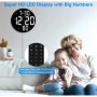 GH8010 9-инчов LED цифров часовник с голям екран с дистанционно управление, снимка 3