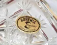BOHEMIA - Чехословакия - Голяма кристална фруктиера кристал бонбониера купа в формата на гондола, снимка 15