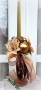 Коледен свещник в цвят мед, снимка 3