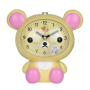 Детски настолен часовник със светлина и функция за будилник с батерии Мече (001) - 4 цвята, снимка 3