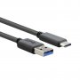 Кабел USB3.1 към Micro USB Type C 1m Черeн VCom SS001308 Cable USB/Micro USB Type C, снимка 1 - Кабели и адаптери - 34333180