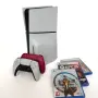SONY PS5 Slim Disc + 2 джойстика + 3 игри, снимка 1