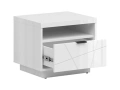 Нощно шкафче FORN KOM1S корпус и фронт бял лак Код P1892, снимка 3