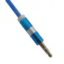 Син AUX кабел 1 m с 3.5 mm жакове и позлатени накрайници, снимка 3