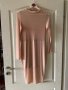 Нова миди midi  елегантна парти коктейлни официална телесна бежова nude цвят рокля , снимка 3