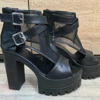 Секси черни обувки MDE на платформа с ток, снимка 1 - Други - 35752418