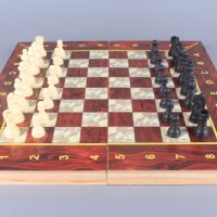 Дъска за шах, дъска за табла, голяма 34х34см, дървена шахматна дъска за табла и дама, Шахмат, Игра, снимка 3 - Шах и табла - 41483021