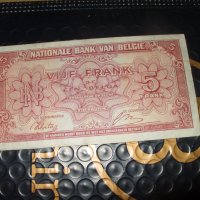5 франка	Белгия 1943 г, снимка 2 - Нумизматика и бонистика - 41482173