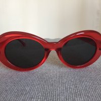 Нови Дамски Слънчеви Очила Червени Черни Прозрачни Кръгли Ретро Модел Модерни , снимка 14 - Слънчеви и диоптрични очила - 44448902