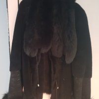 Дамско палто естествена кожа и косъм , снимка 1 - Палта, манта - 34856125