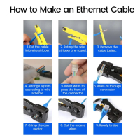 50бр. AMPCOM RJ45 Connector Pass Through CAT5E UTP 3U 8P8C LAN Букса мрежов конектор Ethernet кабел, снимка 6 - Кабели и адаптери - 44780213