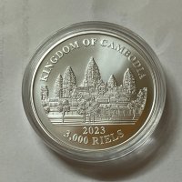 Сребърна монета Изгубени Камбоджански Тигри 2023 1 oz, снимка 4 - Нумизматика и бонистика - 40154448