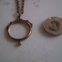 Колие с висулка викториянски период пандетив медальон, снимка 3 - Антикварни и старинни предмети - 39005963