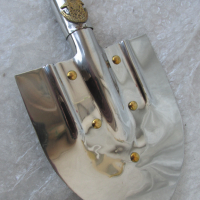 Нова, малка лопатка - шансов инструмент от неръждаема хром никелова стомана,арт,старинна,винтидж, снимка 10 - Други ценни предмети - 36249268
