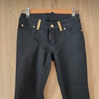 Черен панталон с ципове , снимка 1 - Панталони - 40280276