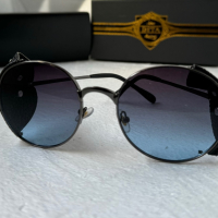 Dita 2023 мъжки дамски слънчеви очила кръгли с кожа 3 цвята, снимка 3 - Слънчеви и диоптрични очила - 44749914