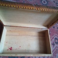 Кутия стара дървена художествено пирографирана 43739, снимка 4 - Антикварни и старинни предмети - 44334844