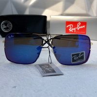 Ray-Ban мъжки слънчеви очила Рей-Бан огледални сини , снимка 4 - Слънчеви и диоптрични очила - 41669938