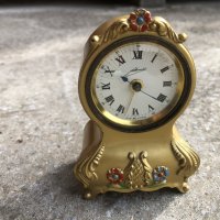 стар малък настолен часовник с латерна "Schmid" - WEST GERMANY , снимка 5 - Антикварни и старинни предмети - 40365309
