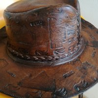 краварска южноамериканска ловна шапка  дебела телешка кожа седяла  за украса, снимка 5 - Екипировка - 40775205