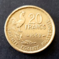 Монета. Франция. 20 франка. 1952 година., снимка 2 - Нумизматика и бонистика - 35872994