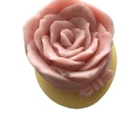 3d роза цилиндър с пандела силиконов молд форма калъп фондан гипс свещ сапун декор украса, снимка 1 - Форми - 42195431
