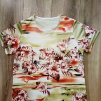 Дамска блуза с къс ръкав, снимка 1 - Тениски - 39679473