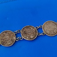 Сребърна гривна от сребърни монети, снимка 4 - Антикварни и старинни предмети - 41865064
