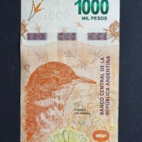 Банкнота. Аржентина. 1000 песос. 2017 година. Много добре запазена банкнота., снимка 1 - Нумизматика и бонистика - 41880656