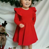 Детска червена рокличка , снимка 1 - Детски рокли и поли - 39756441