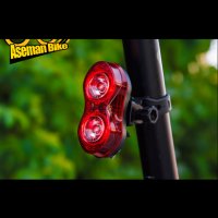 Задна LED светлина за велосипед 2K, XC-179R, 2x0.5W, USB, червена, снимка 5 - Аксесоари за велосипеди - 41349730