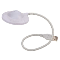 USB лампа летяща чиния с LED светлина, снимка 2 - Лед осветление - 44603048