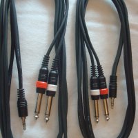 Аудио кабел Мини стерео жак на 2 жака /2м./, снимка 5 - Други - 39136749