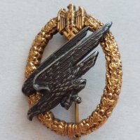 WW2-Немски знак парашутист Вермахт/злато сребро/, снимка 2 - Колекции - 41746052