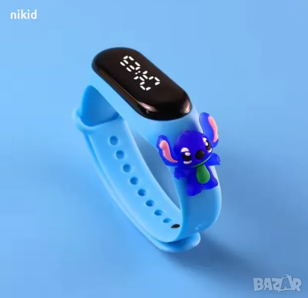 Led Стич Stitch Лило детски часовник електронен тип гривна, снимка 1