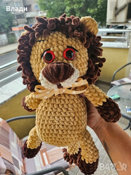 Ръчно направено(плетено)меко лъвче , снимка 1