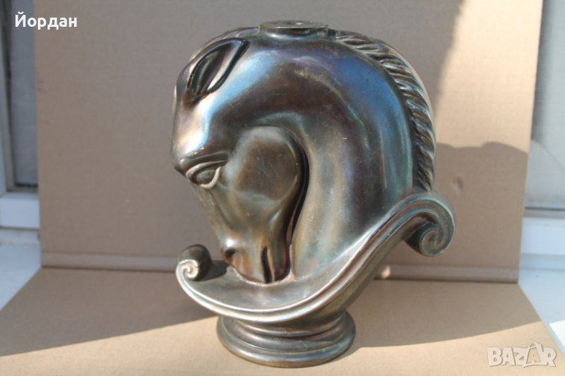 Изящна метална глава на кон, снимка 1