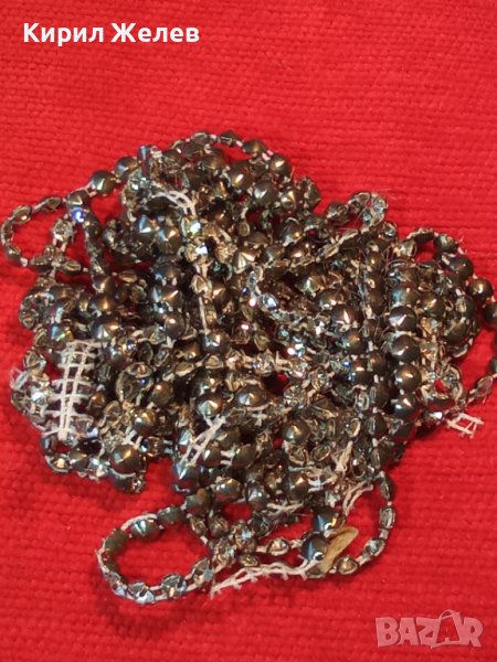 СТАР БИЖУТЕРИЕН СРЕБРИСТ НАНИЗ МАТЕРИАЛ за ХЕНД-МЕЙД РЕТРО УКРАШЕНИЕ за РЕСТАВРАЦИЯ 8589, снимка 1