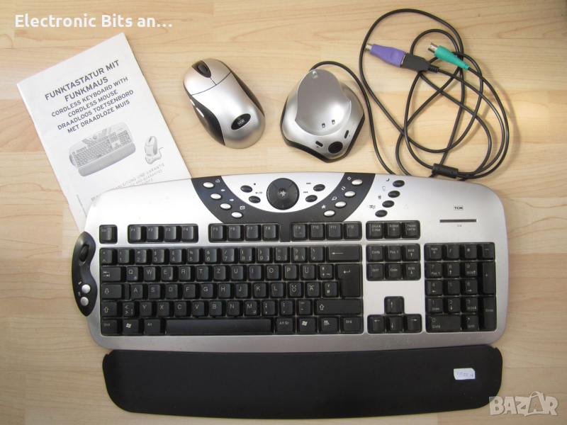 Комплект безжични мишка и клавиатура TCM, с мултимедийни бутони, снимка 1