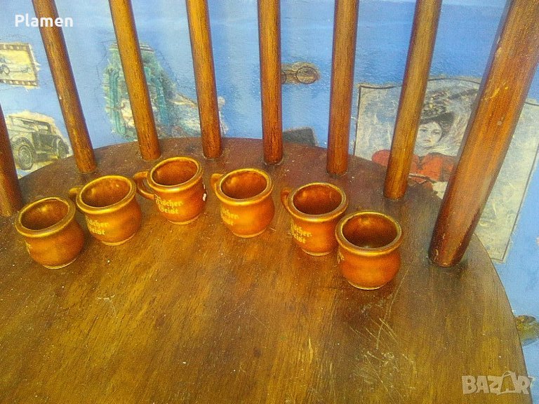 Шест калени германски чашки за ракия, снимка 1