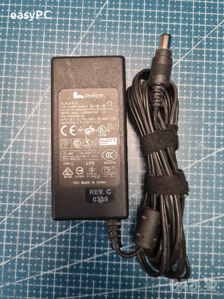 Оригинален захранващ адаптер VeriFone Model NO: UP04041240-01 24V 1.7A, снимка 1